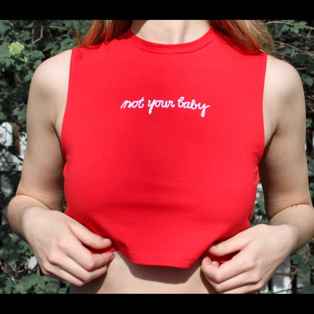 Not your baby crop tank